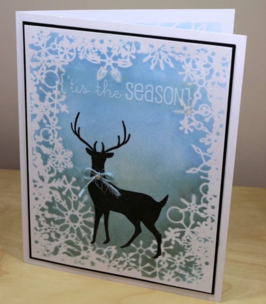 Tis the Season Reindeer Card with Memento Ink